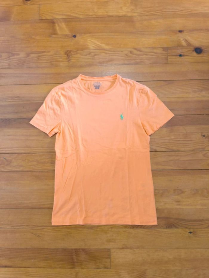 T-shirt Ralph Lauren - Col rond - logo brodé - Corail (orange) - Taille S - photo numéro 3
