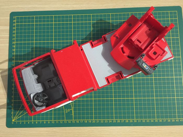 Carcasse camion pièce détachée Playmobil 4820 Camion de pompiers grande échelle #A61 - photo numéro 2