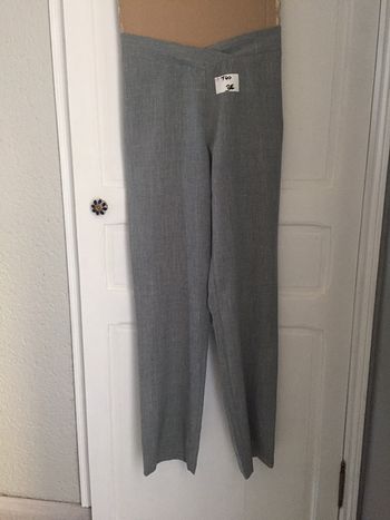 451-Pantalon gris tailleur T 40-L