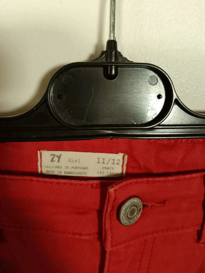 C13 jeans rouge ZY girl 11-12ans - photo numéro 3
