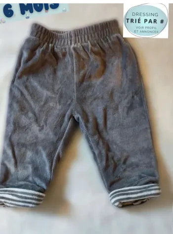 Pantalon chaud  hiver  6  mois velours