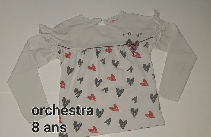 Tee T-shirt manches longues orchestra 8 ans