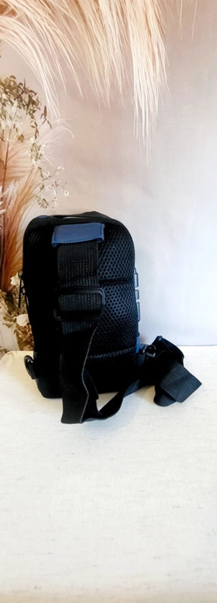 Sac à dos bandoulière anti vol – bleu et marron - photo numéro 2
