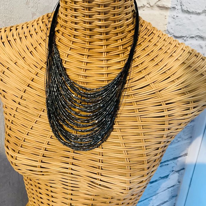 Collier vintage | noir 🌸 - photo numéro 2