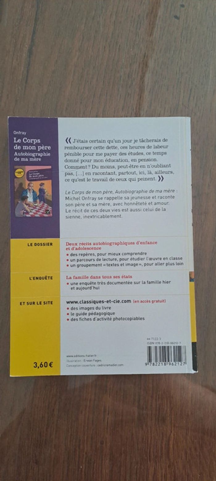 (Réduction) Livre Le corps de mon père - photo numéro 2