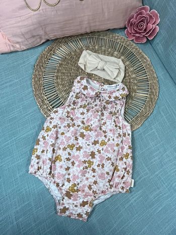 Barboteuse et bandeau taille 3 mois
