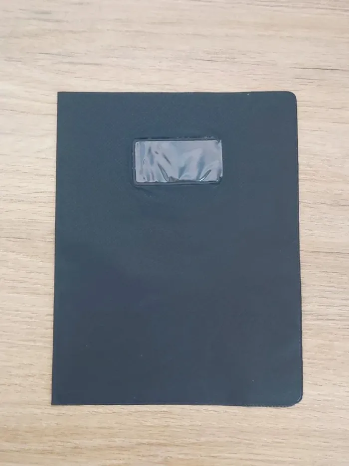 Lot 4 protège-cahier rouge noir jaune bleu - 17x22cm - photo numéro 5