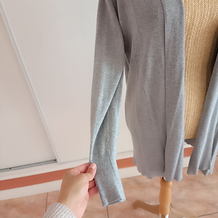 Primark long gilet gris - photo numéro 4