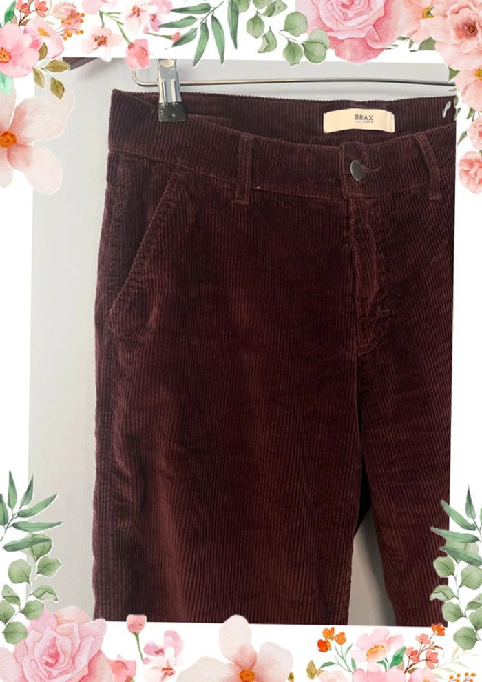 Pantalon velours femme violet foncé - Brax 💜 - photo numéro 4