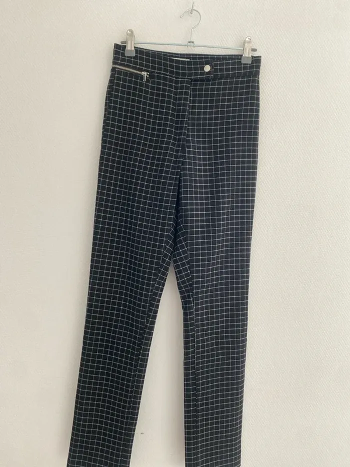 Pantalon noir à carreaux H&M