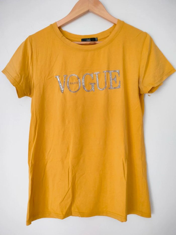 T-shirt Jaune Vogue S/M - photo numéro 4