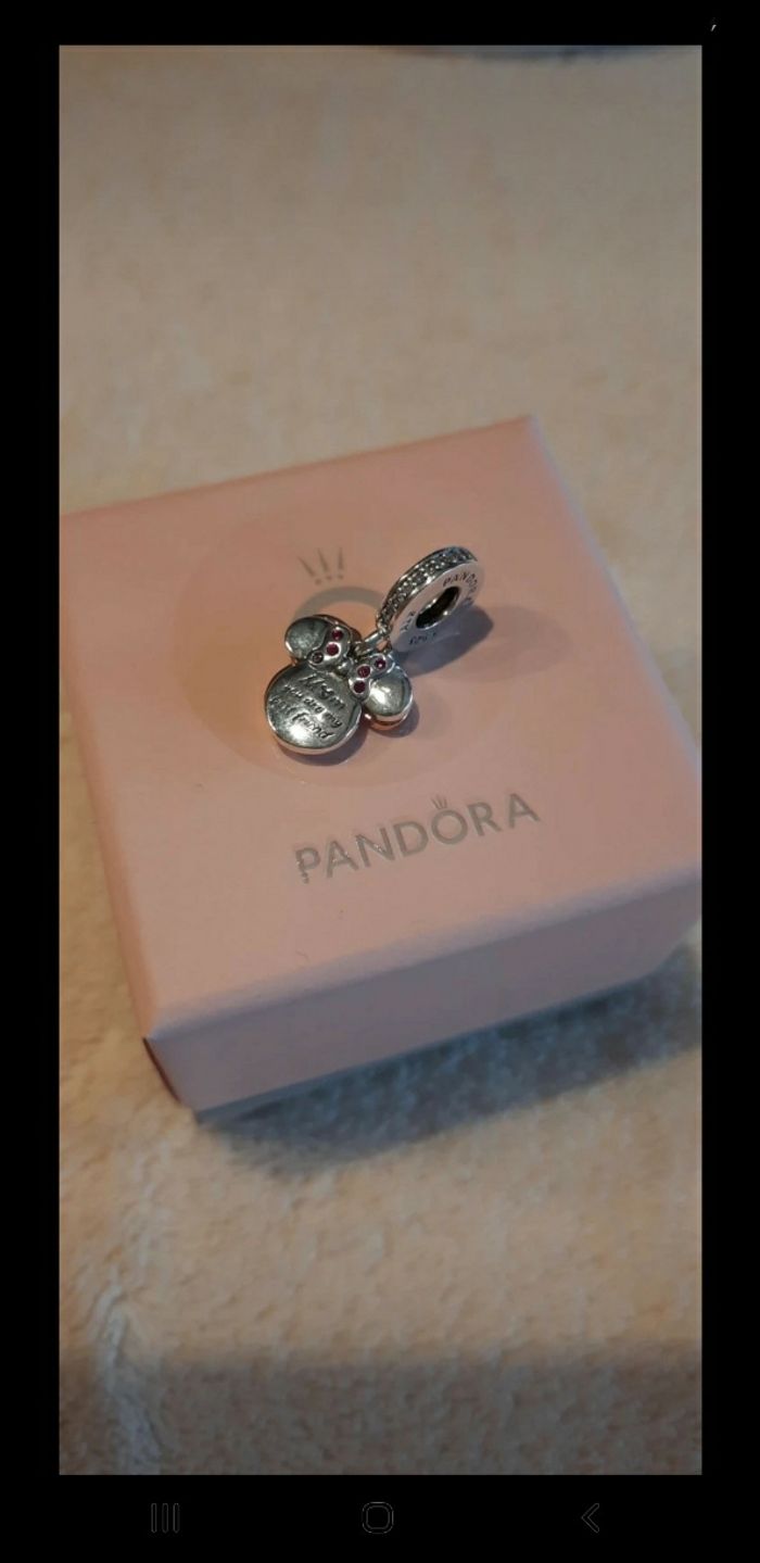 Charm Pandora >< Disney pendant double silhouette Minnie - photo numéro 5
