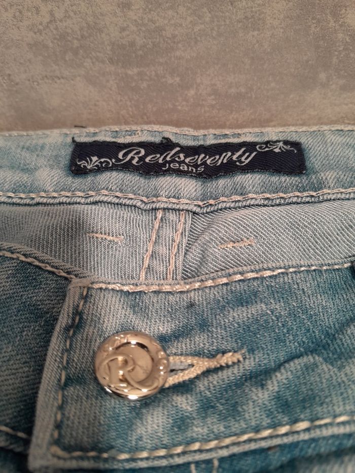 ​👖 Jean Évasé/Bootcut Femme RED SEVENTY - Bleu Délavé - Taille 38 - photo numéro 4