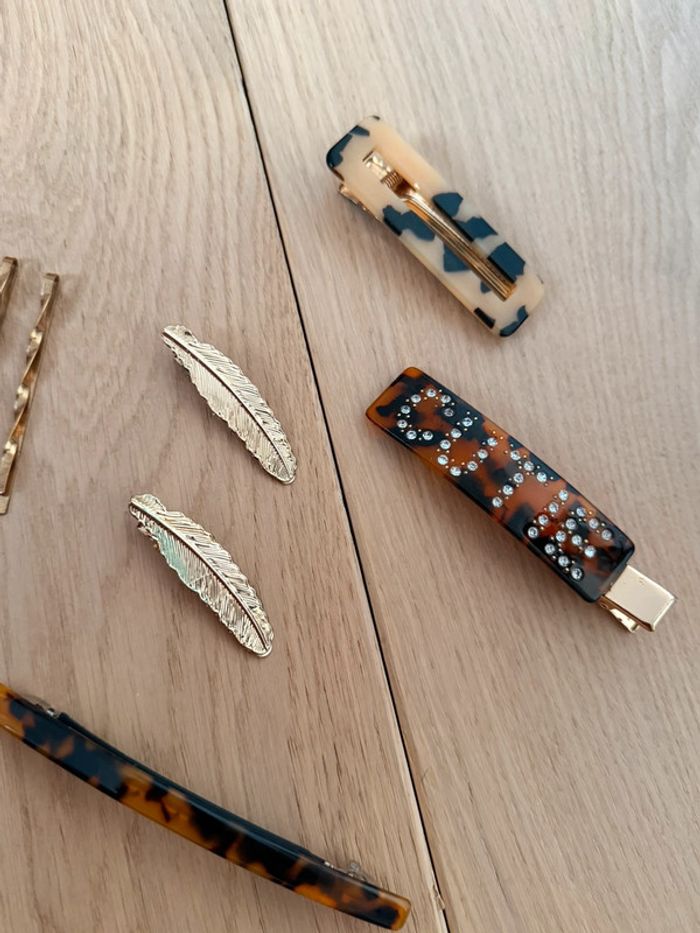 Lot pinces cheveux coiffure léopard Hair clip Haarspange Pinza para el cabello Fermaglio per capelli - photo numéro 2