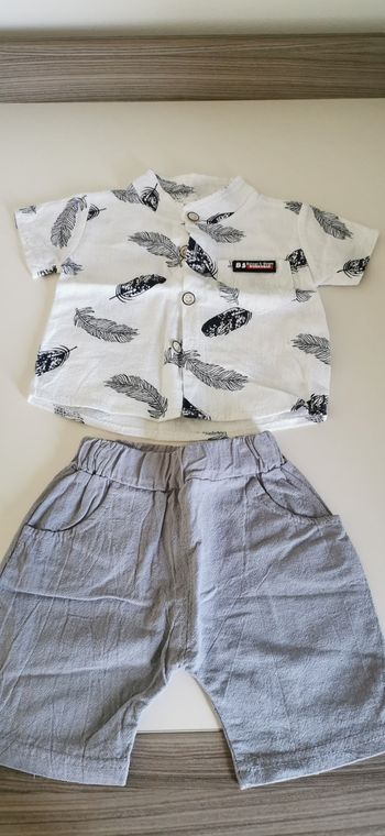 Très joli ensemble chemise + Bermuda Comme neuf