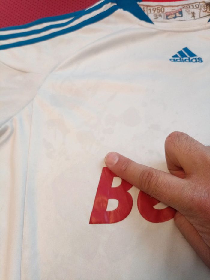 Maillot de foot OL Lyon, Adidas Authentique Officiel taille enfant 12/13 ans - photo numéro 11