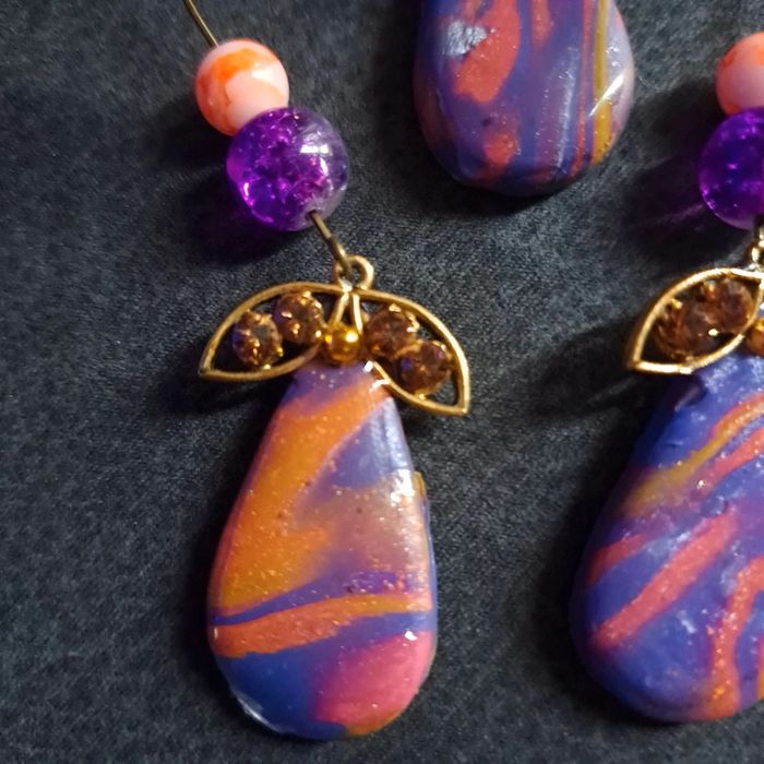 Parrurre boucles d'oreilles pendante avec pendentif - photo numéro 10