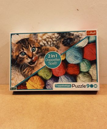 Puzzle double face 900p chaton / laine