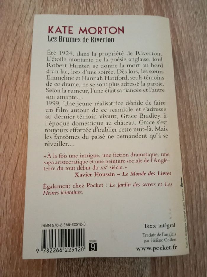 Kate Morton 🪅 Les brumes de Riverton - photo numéro 2