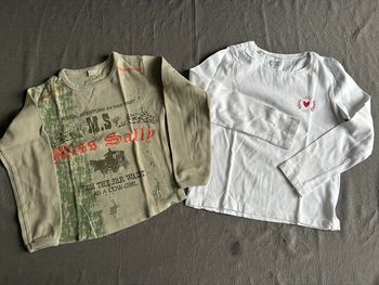 Lot 2 t-shirts manches longues fille 