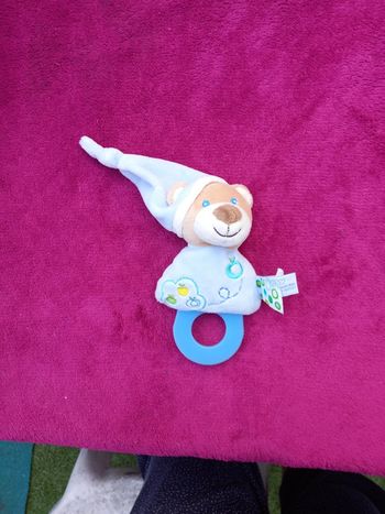Doudou ours anneau dentition