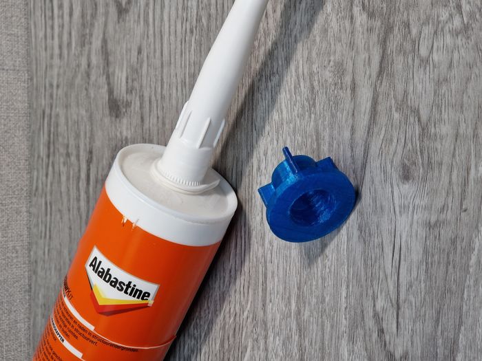 10 bouchons Bleus pour cartouche de silicone / colle / mastic - photo numéro 3