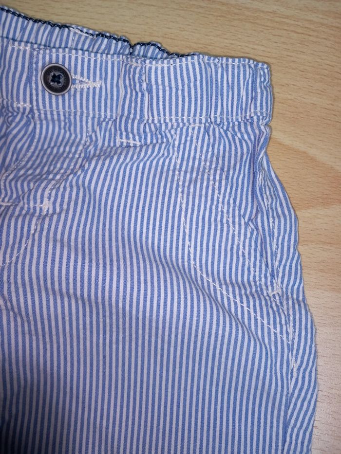 Short à rayures élégant idéal cérémonie H&M excellent état 12/18 mois - photo numéro 3