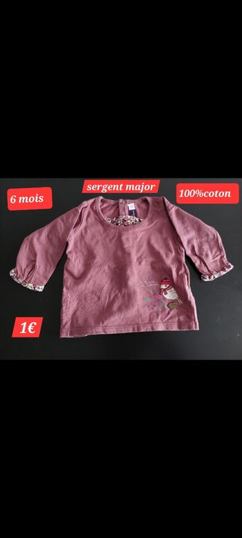 Haut fille 6mois sergent major 