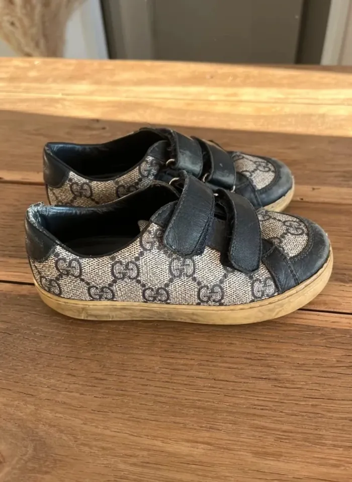 Baskets à scratch en cuir Gucci - photo numéro 3