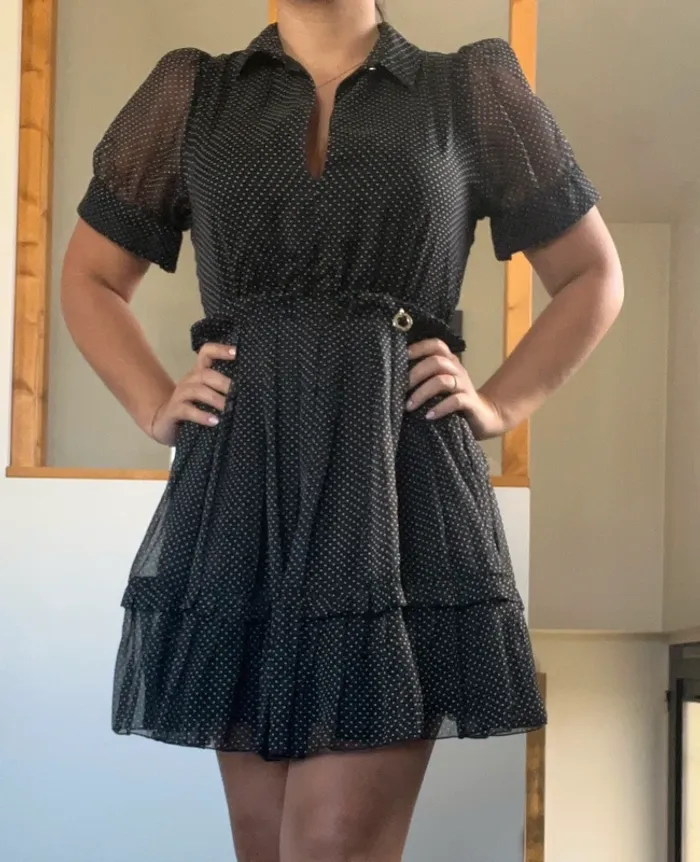 Robe à pois mangano dos nu