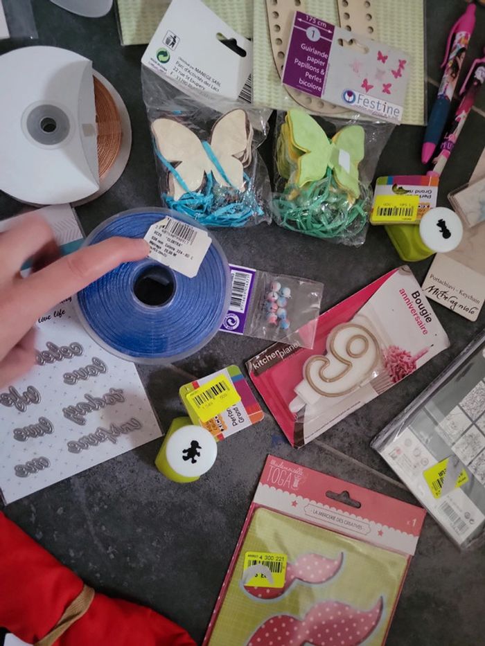 Lot loisirs créatifs ruban scrapbooking lettre carte spencil - photo numéro 4