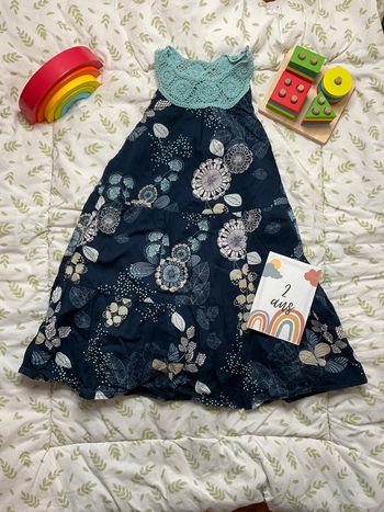 robe d'été sans manches bleu marine à motifs 2 ans vertbaudet