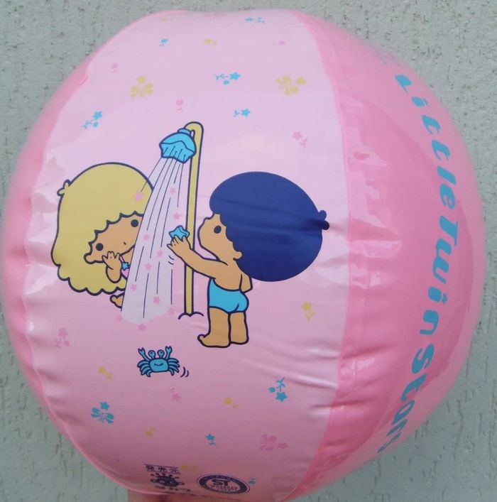 Ballon plage gonflable 40 cm Little Twin Stars maillot de bain Sanrio 1976 - photo numéro 2