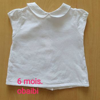 T -shirt manches courtes 6 mois obaibi