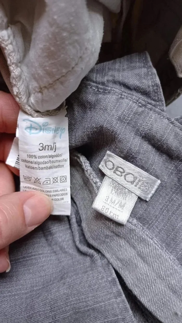 🦁Lot 1 pantalon + 1 salopette, 3 mois - photo numéro 6