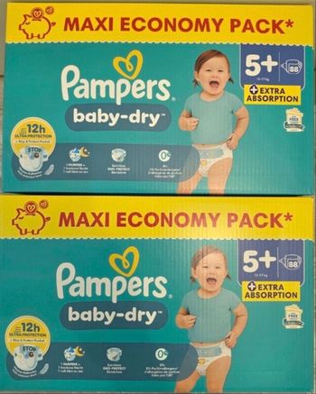 176 couches pampers baby dry taille 5+