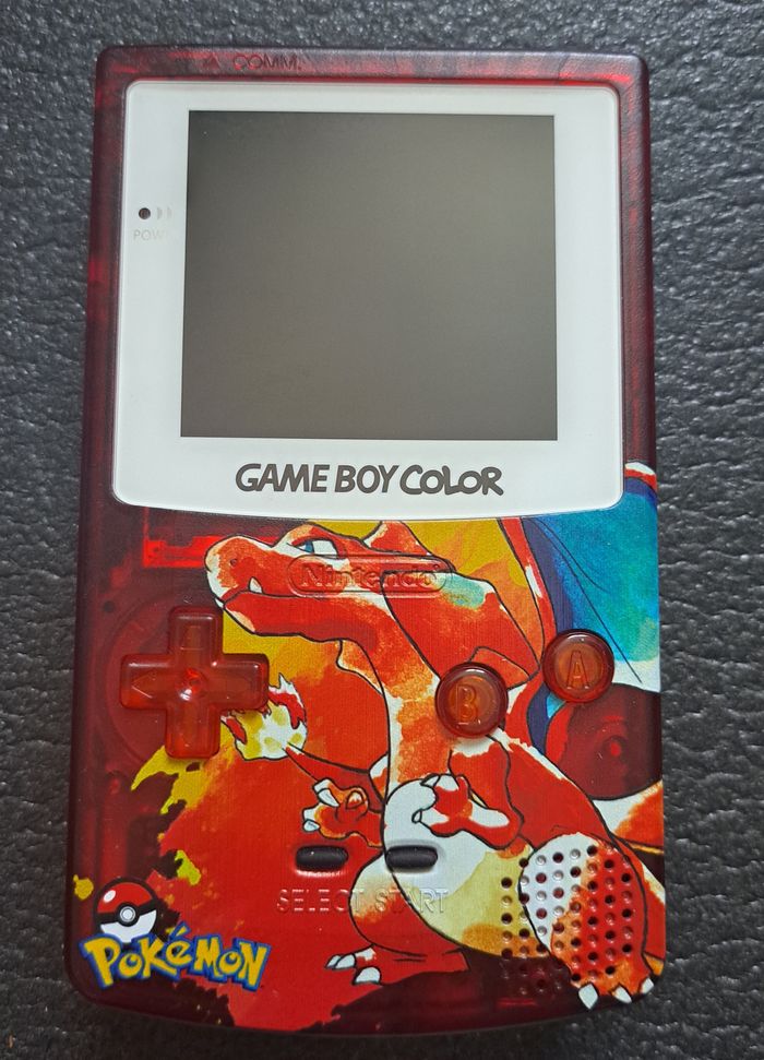 Console Game Boy Color Pokémon Dracaufeu -Ecran retro éclairé IPS + Boite - photo numéro 3