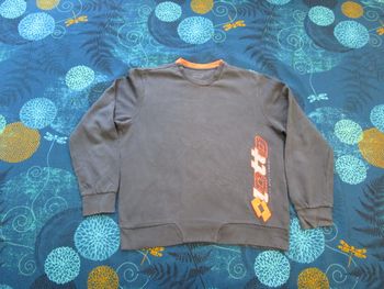 Sweat Lotto homme col rond ras du cou 100% coton Taille M Taupe (P155)