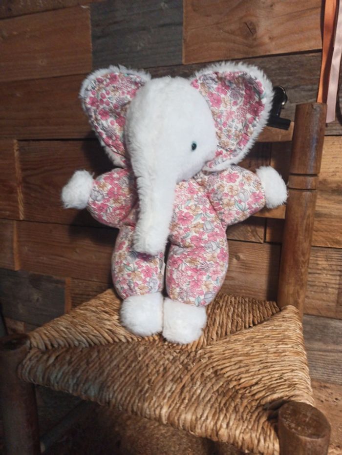Peluche éléphant vintage Becard liberty tbe - photo numéro 2