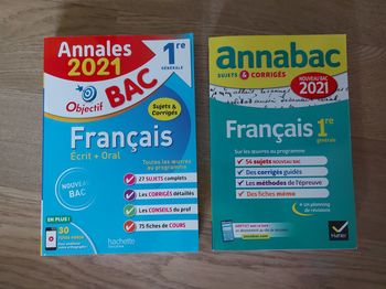 Français - Sujets & Corrigés - 1re