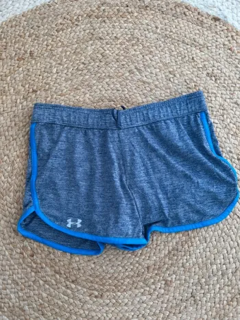 Short Femme Under Armour Loose Gris & Turquoise | Taille L | Très Bon État | R21