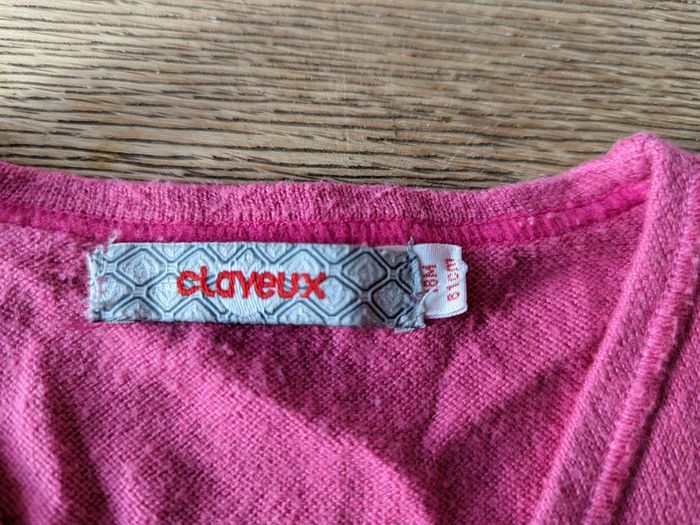 Gilet léger clayeux mauve 18 mois - photo numéro 2