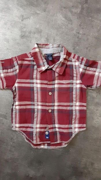 Chemise manche courte à carreaux garçon