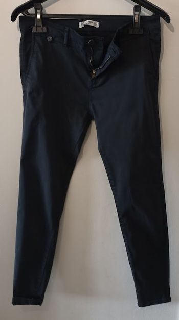 Superbe Pantalon Slim Pull&Bear Bleu marine profond T38/M - Petit prix pour couturier(ère) 