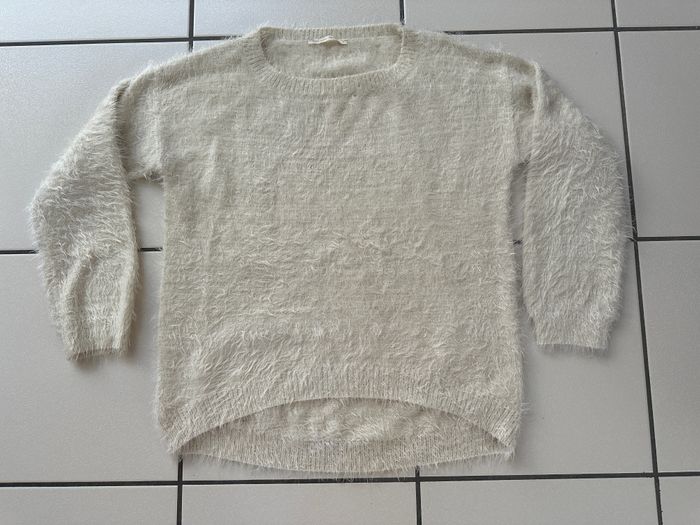 Pull en peluche blanc cassé taille 44 teddy smith en très bon état - photo numéro 4