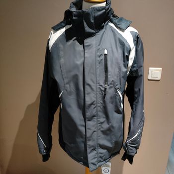 Veste de ski Etirel – T52 – Gris & blanc – Capuche amovible L·Très bon état