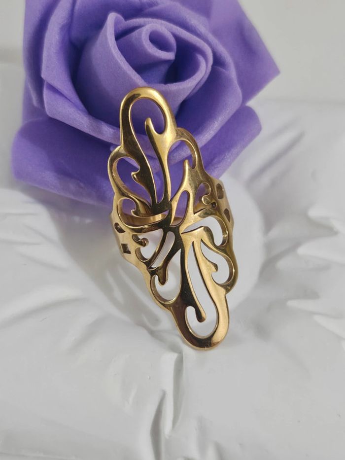 Bague longue bohème en acier inoxydable - photo numéro 2