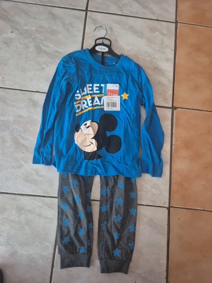 Pyjamas deux pièces mickey 5 ans - photo numéro 2