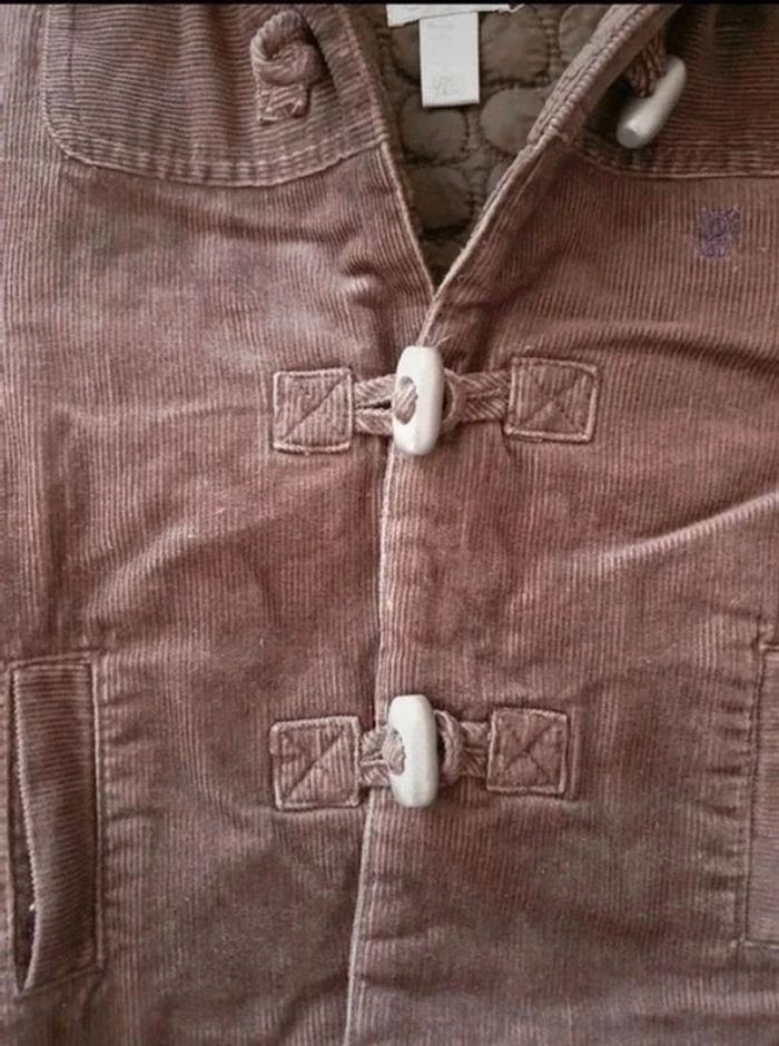 Manteau à capuche marron en velours Obaïbi 12 mois - photo numéro 7