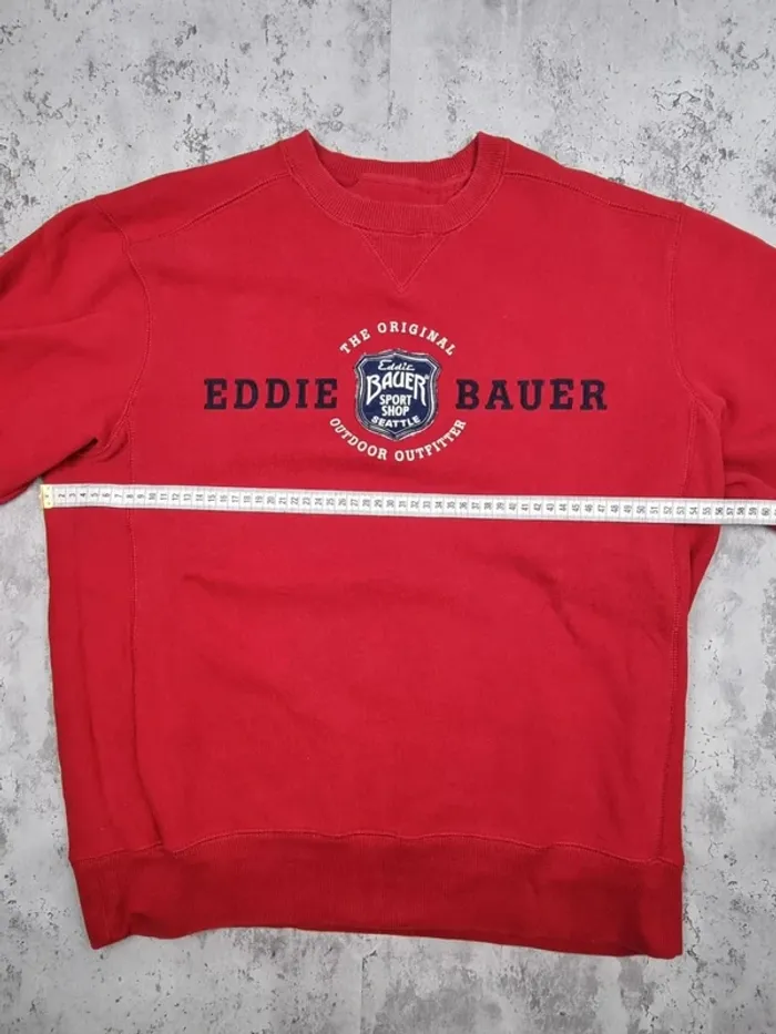 Sweat col rond Eddie Bauer rouge – Taille M Homme - photo numéro 9